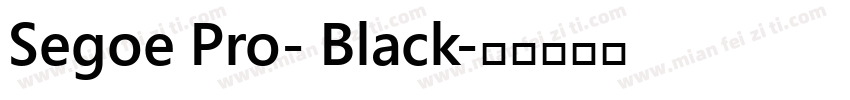 Segoe Pro- Black字体转换